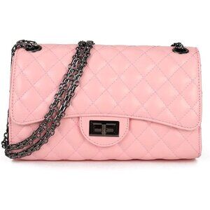 Women Pink Imported Trendy Quilted Crossbody Shoulder Chain Designer Bag